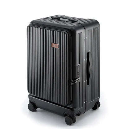 Front Opening Boarding Box USB Charging Trolley Case Multi-function Luggage