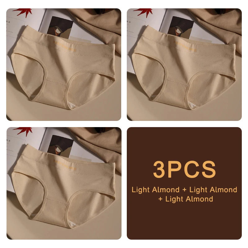 3PCS Seamless Soft Cotton Briefs