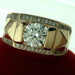 Luxury Metal Carving Inlaid Zircon Stone Couple's Bridal Set