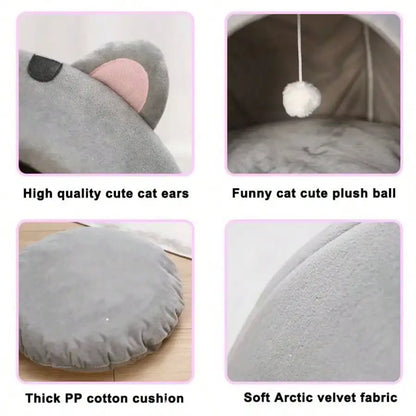 PETSIN Soft & Breathable All-Season Cat Sleeping Basket House
