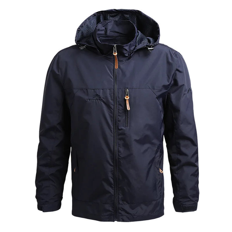 Men's Tactical Waterproof Windbreaker Outdoor Hooded Jacket