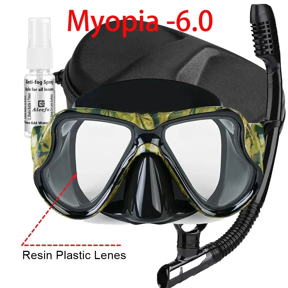 Nearsighted Optical Snorkel Diving Mask