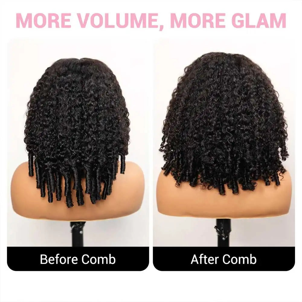 250% Density Burmese Curly 13x4 HD Transparent Lace Front Human Hair Wig