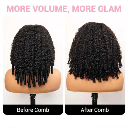 250% Density Burmese Curly 13x4 HD Transparent Lace Front Human Hair Wig