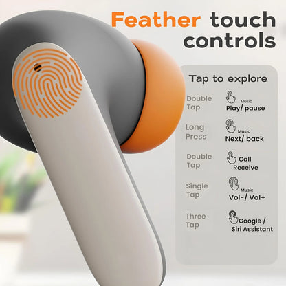 TWS Wireless Bluetooth 5.4 Ultra-low Latency Dual Microphone Noise Cancelling in Ear Earphones