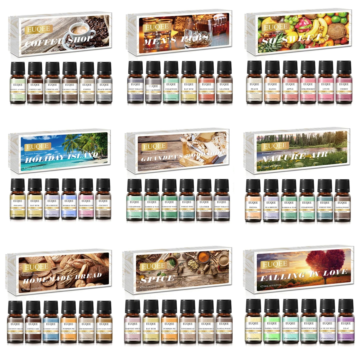 EUQEE 6pcs/set Fragrance Oil