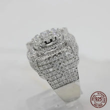 3Ct 925 Sterling Silver Cluster Ring