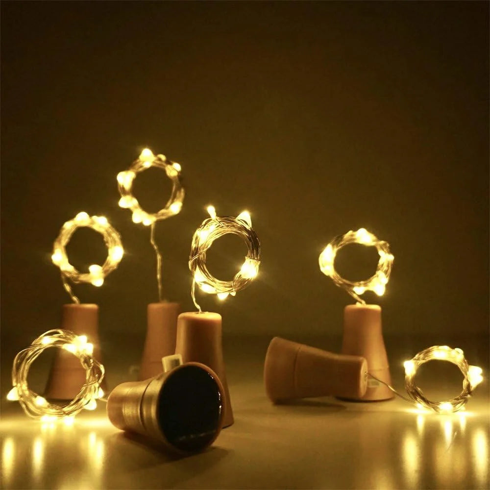 Solar Wine Bottle Cork Copper Wire Fairy Lights (20 LEDs)