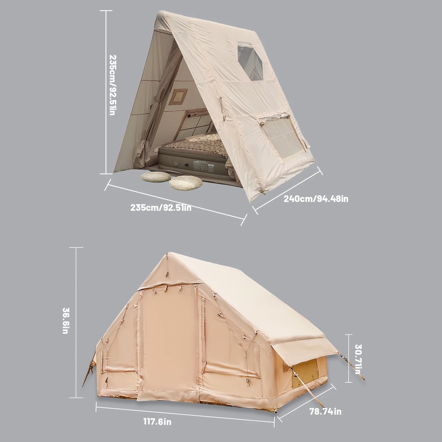 Triangle Shape Inflatable Camping Tent