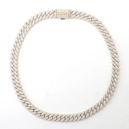 15mm 10K Gold Moissanite Miami Cuban Link Chain