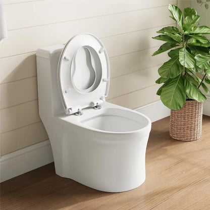 Slow Close Universal Toilet Seat with Anti-Bacterial Quiet Lid and Top Fixing