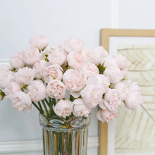 Rose Pink Peony Artificial Flowers Bouquet