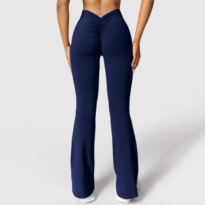 Flare Leg V-Cut High Waist Leggings