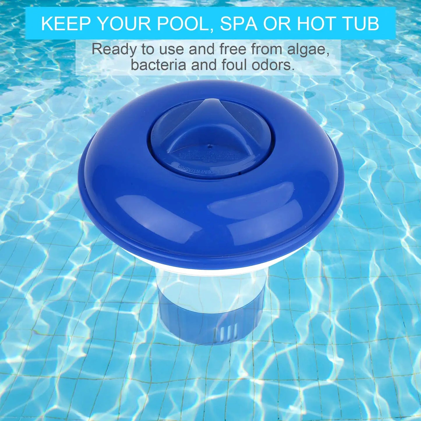 Floating Swimming Pool & Spa Chemical Dispenser - Chlorine & Bromine Tablet Floater