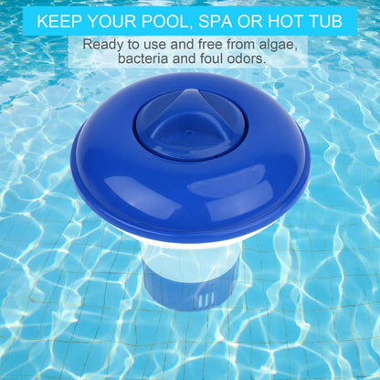Floating Swimming Pool & Spa Chemical Dispenser - Chlorine & Bromine Tablet Floater