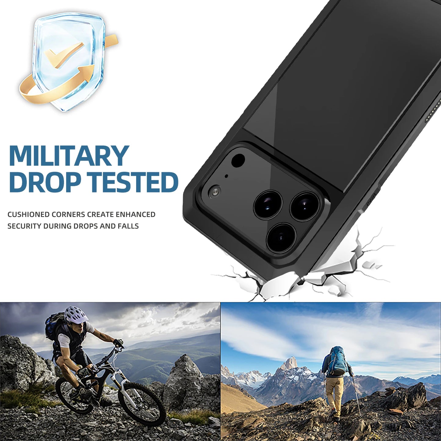 Heavy-duty Protective Armor Metal Shell Case for iPhone