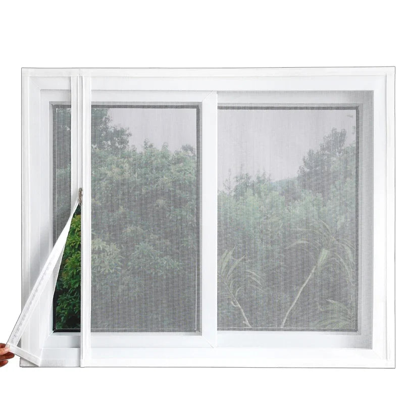 Self-adhesive Zippered Window Screen