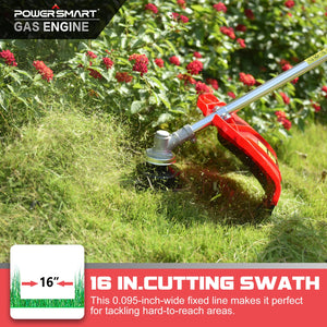 Powersmart 25.4cc 16" Gas String Trimmer & Edger