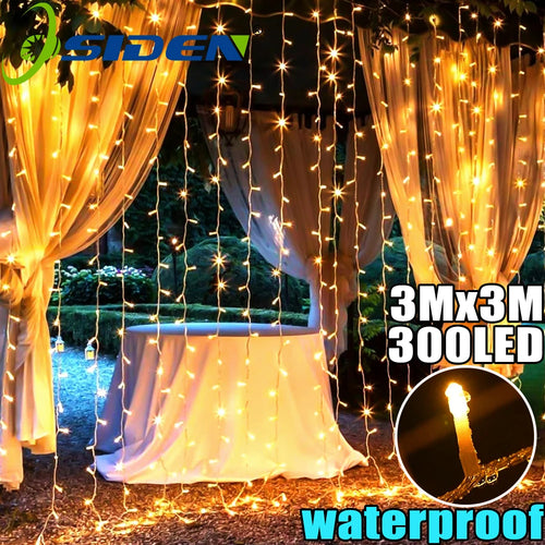 LED Curtain Light String Holiday Curtain Garland Lights