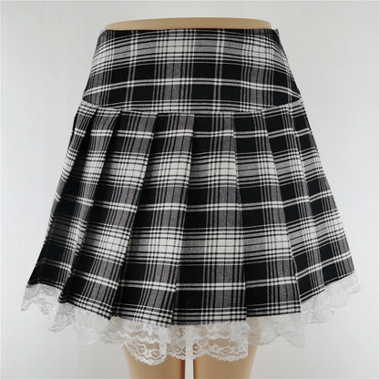 Women's Punk Gothic High-Waisted Bandage Mini Skirt
