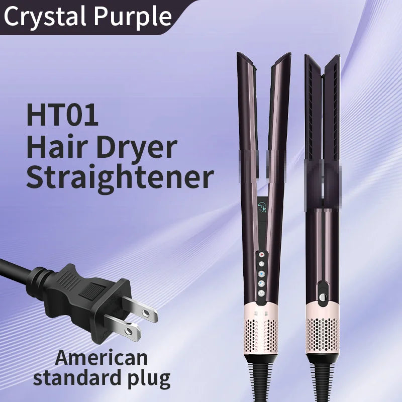 HT01 2-in-1 Hair Dryer & Straightener Brush