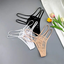 3 Pcs Lace Thin Strap Thongs