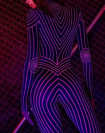 Printed Long Sleeve Jumpsuit