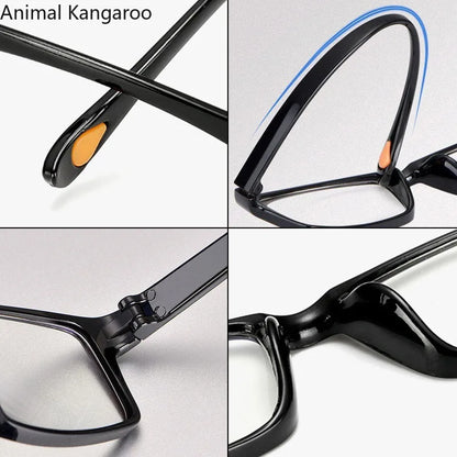 10-Pack Unisex Ultra-Light Anti-Blue Light Reading Glasses – Rectangle Frame Readers (+1.0 to +4.0)