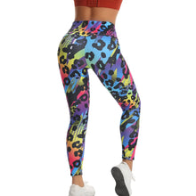 Colorful Leopard Print High Waist Leggings