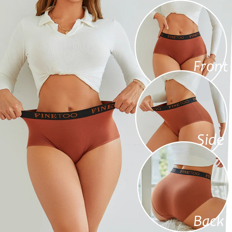Finetoo 3Pcs Cotton Briefs