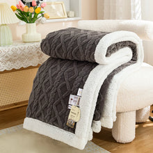 Warm Wool Sherpa Thick Fluffy Blanket