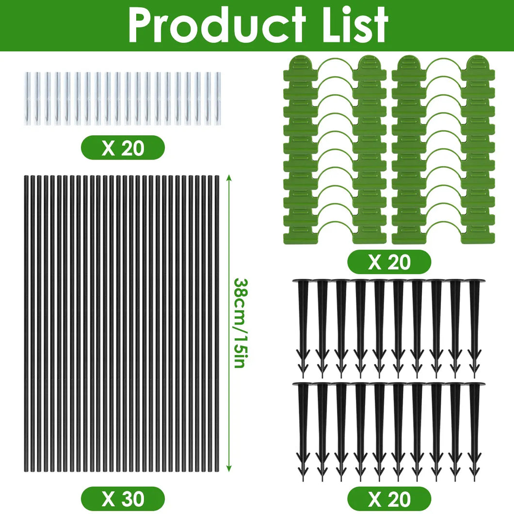 Greenhouse Hoops Folding Fiber Rod Set