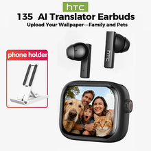 Ultra HD Screen HTC NE40 Bluetooth Headphones with AI Translator & In-Ear Noise Reduction Mic