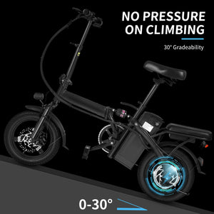 400W Dual Disc Brake Foldable Electric Bicycle Basket