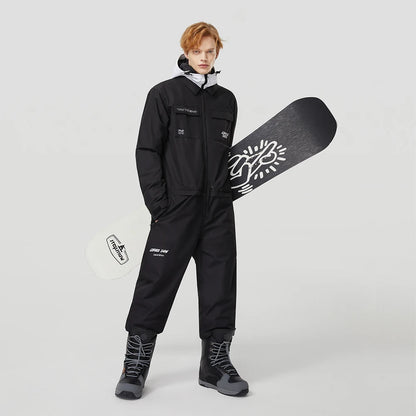 Thick One-Piece Hooded Jumpsuit