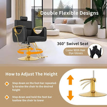 360° Swivel Hair Stylist Barber Chair with Headrest