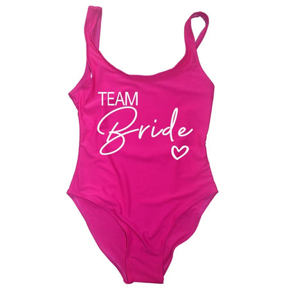 Women’s "Bride" & "Team Bride" One-Piece Swimsuit