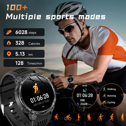 Rugged Outdoor AMOLED GPS Smartwatch with Flashlight