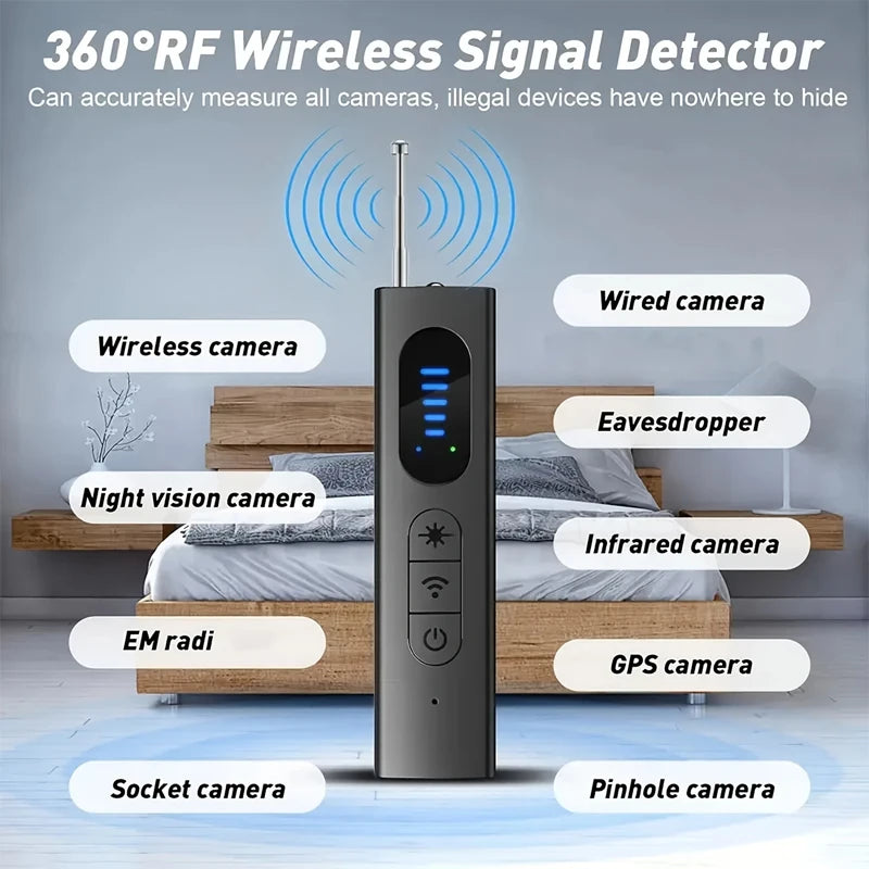 Anti-Spy Bug Detector & RF Signal Scanner