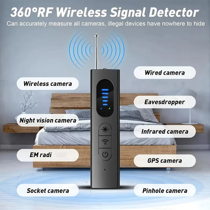 Anti-Spy Bug Detector & RF Signal Scanner