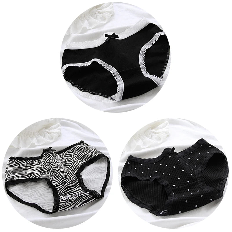 3-Pack Women's Cotton Mid-Rise Briefs & Lingerie Set