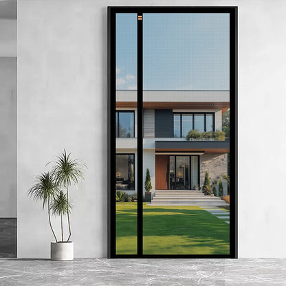 Long Magnetic Stripe No-punch Screen Door Curtain