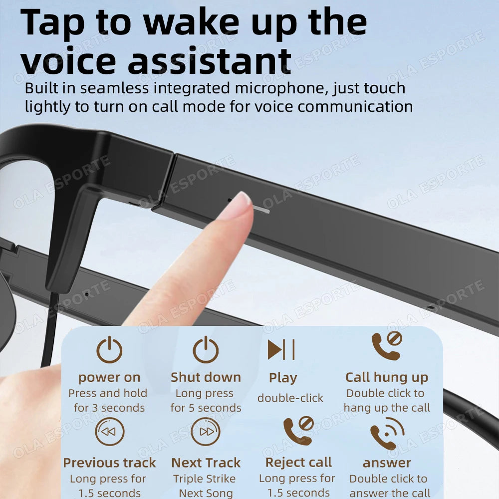 Color-Changing Lens Smart Glasses with Voice Assistant