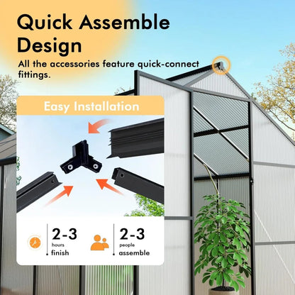 8×14FT Heavy Duty Walk-in Greenhouse