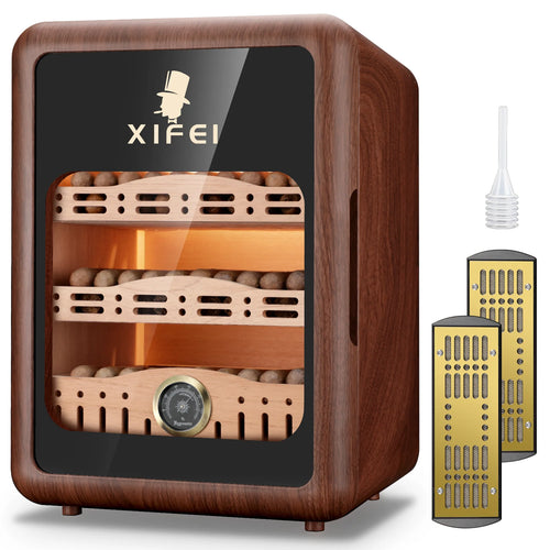 XIFEI Cigar Humidor Cabinet with LED Lighting with 150 Cigar Capacity