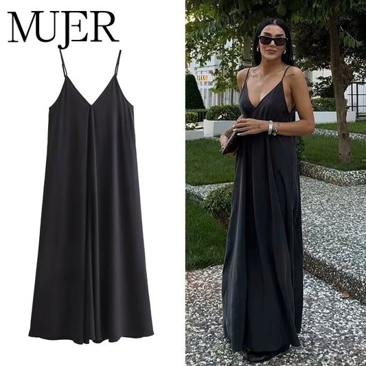 Black Slip Long Dress