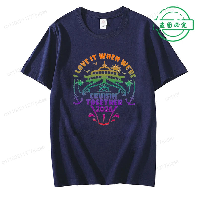 Unisex Cruise Squad 2026 Matching Cotton T-Shirt – Family Vacation & Sailing Tee