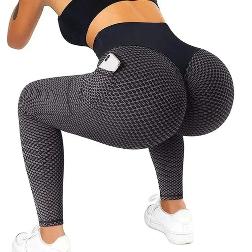 High Waist Pocketed Sports Leggings