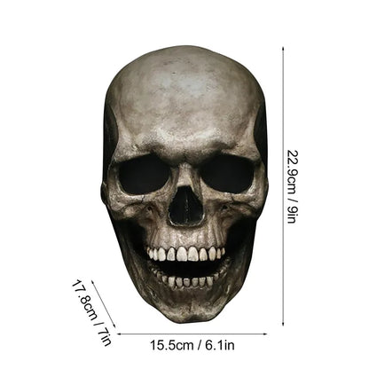 Full Head Skeleton Mask with Movable Jaw