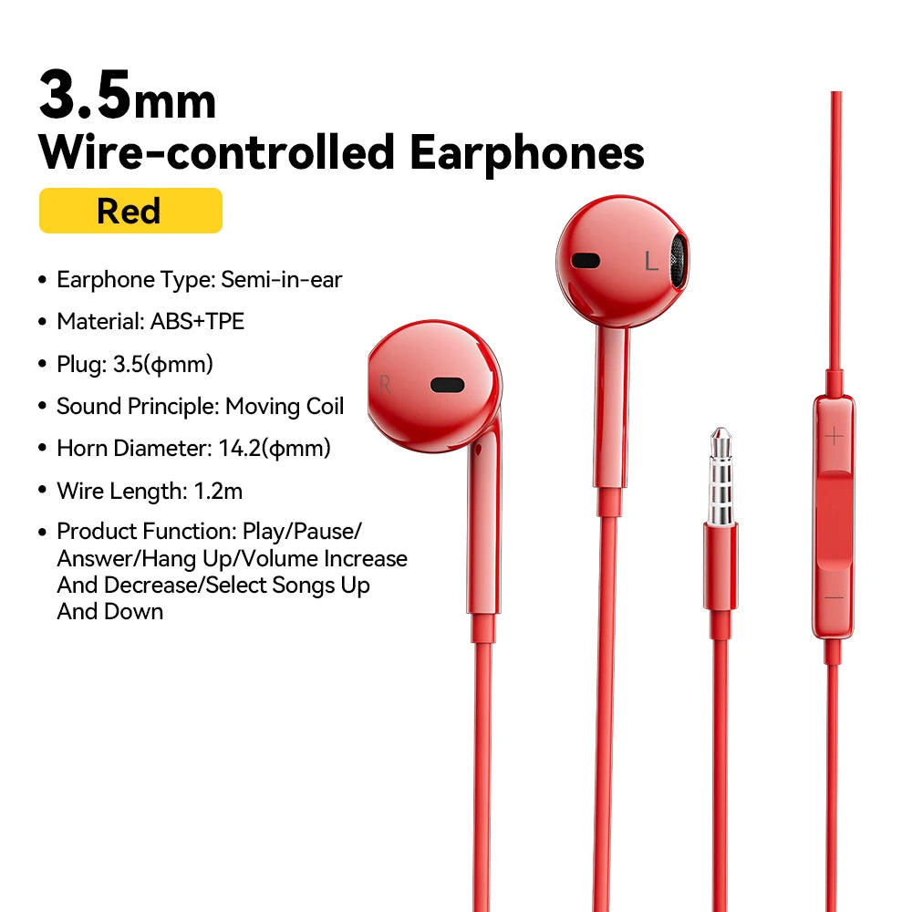 Essager 3.5mm Wired Earphones with Microphone